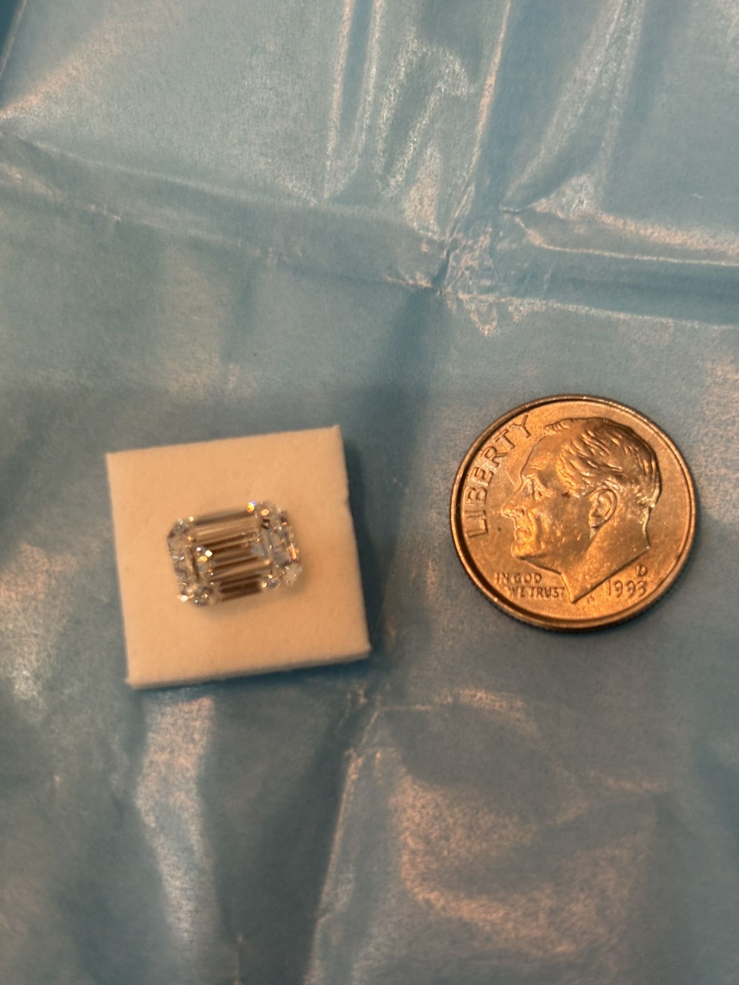 New Loose Certified 2.41 Carat Emerald Cut Lab Diamond F VVS2