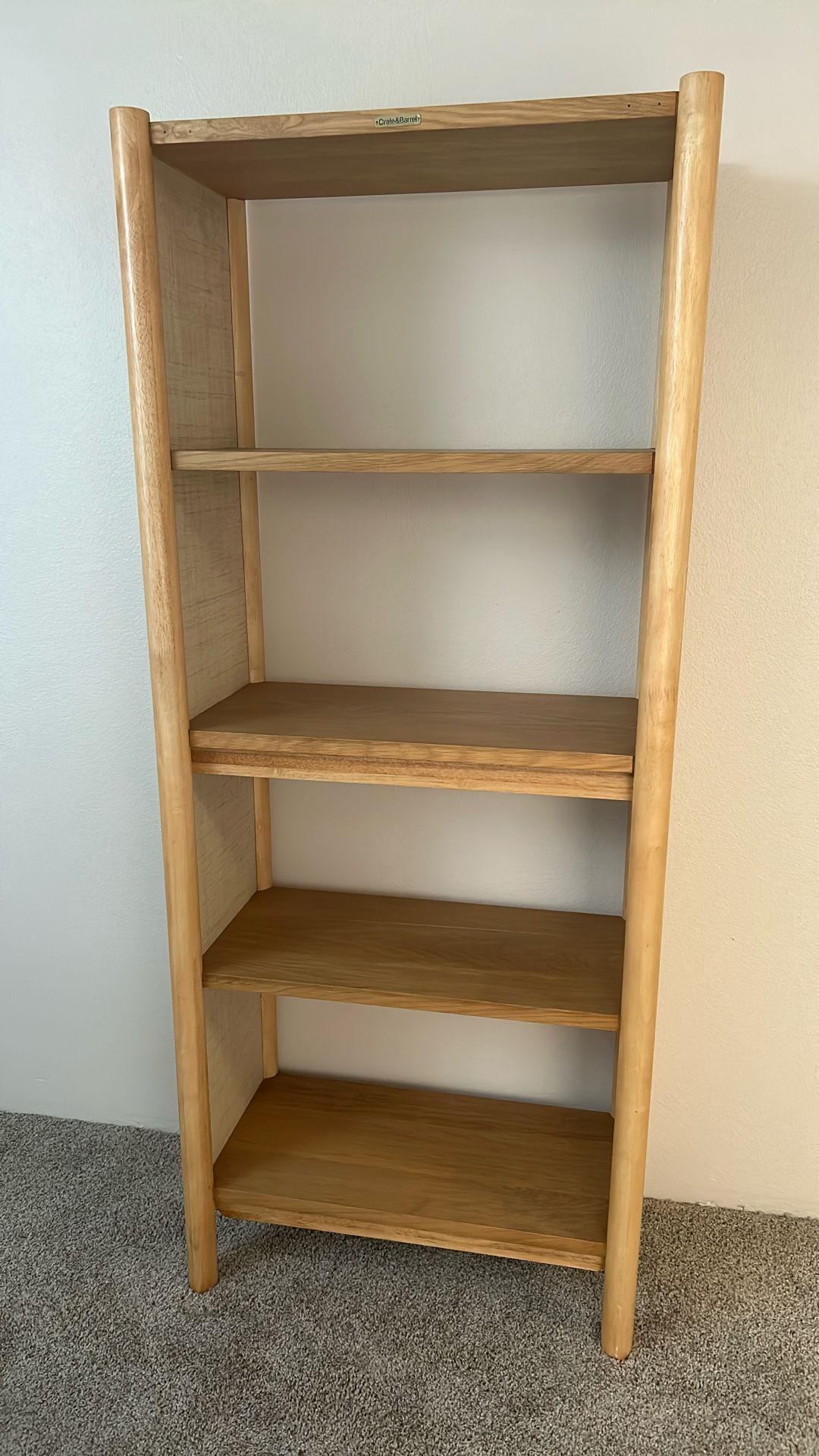 CRATE & BARREL cabinet dresser 4 Shelves wooden storage Like NEW (see matching Desk)