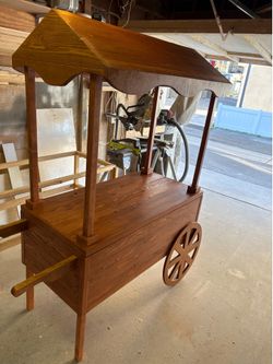 Handcrafted Solid Wood Candy Cart