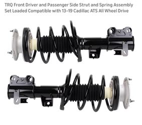 TRQ Front Driver and Passenger Side Strut and Spring Assembly Set Loaded Compatible with 13–19 Cadillac ATS All Wheel Drive