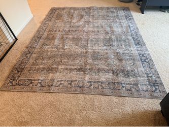NEW 8’ x 10’ Vintage Distressed Area Rug – Gray/Blue Traditional Rug