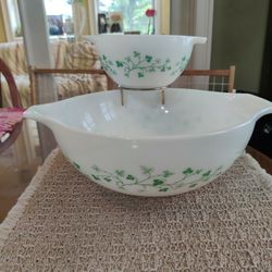 PYREX GREEN IVY PROMO CHIP & DIP - COMPLETE!