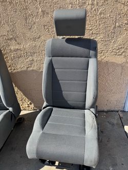 Jeep Wrangler JKU 4 Door Front Driver and Passenger Seat Grey 2007 through 2010