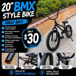 🚲 20” BMX-STYLE BIKE — ONLY $30!
