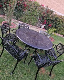 Heavy Aluminium Patio Set 7pc/outdoor Dining Set/Outdoor Furniture/Cash Only 