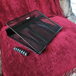 Laptop Riser / Stand - Black Metal With Cord Organizer - Never Used