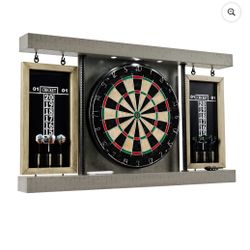Prescott Bristle Dartboard Cabinet Set, Official Size Dart Board, by Barrington Billiards  