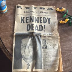 Kennedy Dead newspaper