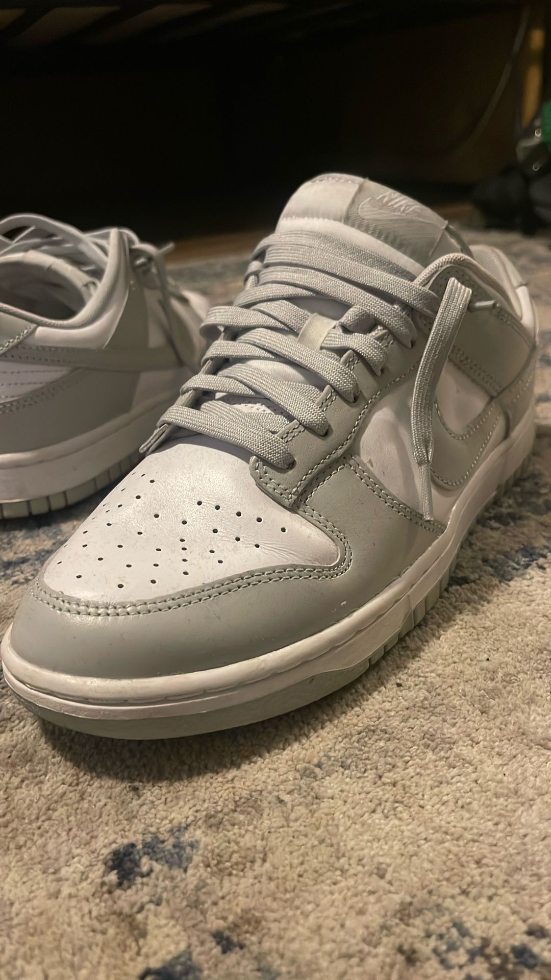 Grey Fog Dunks Size 10