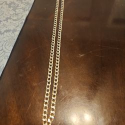 Cuban Diamond Cut 10k Gold Necklace Chain