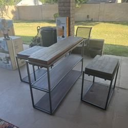 3 Butcher Block Tables 