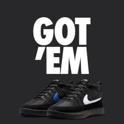 NIKE BOOK 2 X FRAGMENT BLACK & SPORT ROYAL US 8.5