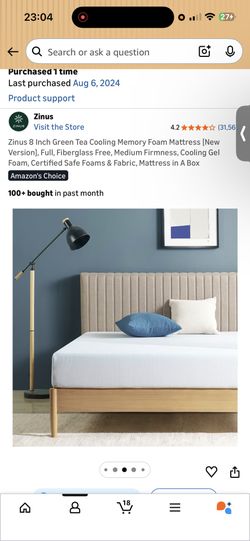 Zinus queen size Mattress With Full Size Box Spring