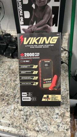Viking 2000 peak amp lithium ion jump starter