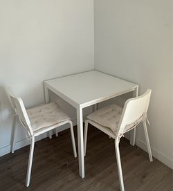 30" x 30" Ikea dining table + 2 chairs