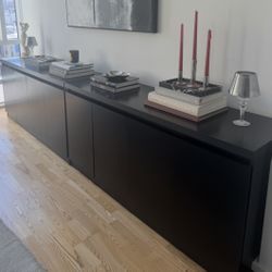 Set Of 2 Dark Cabinets