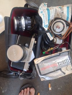 1960s Yashica Pentamatic  35mm Single Lens Reflex (SLR) camera lenses and accessories
