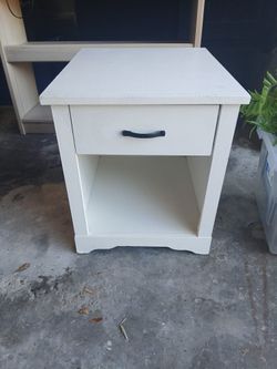 Small White Nightstand 