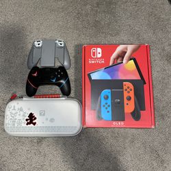 Nintendo Switch Oled + Games + Controller + Case