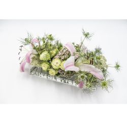 12 Inch Rectangular Acrylic Flower Vace For Centerpiece (41)