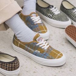 Vans Premium Authentic Harris Tweed Pack - Tan Brown