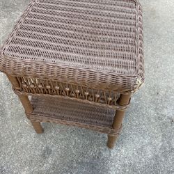  1- Wicker Side Table