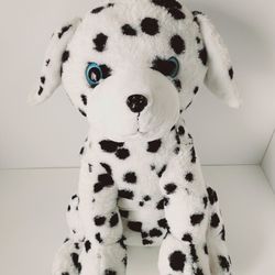 28" Hug Fun Black White Spotted Puppy Love Stuffed Toy
