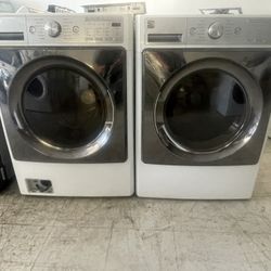 Heavy Duty Kenmore Elite Steam Front Load Washer & Dryer Electric Set (High Efficiency)