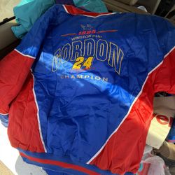 Vintage Nutmeg Jeff Gordon 24 NASCAR 1995 Winston Cup Champion Jacket