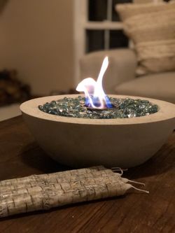 It’s time to snuggle!!!! Concrete table top fire pit