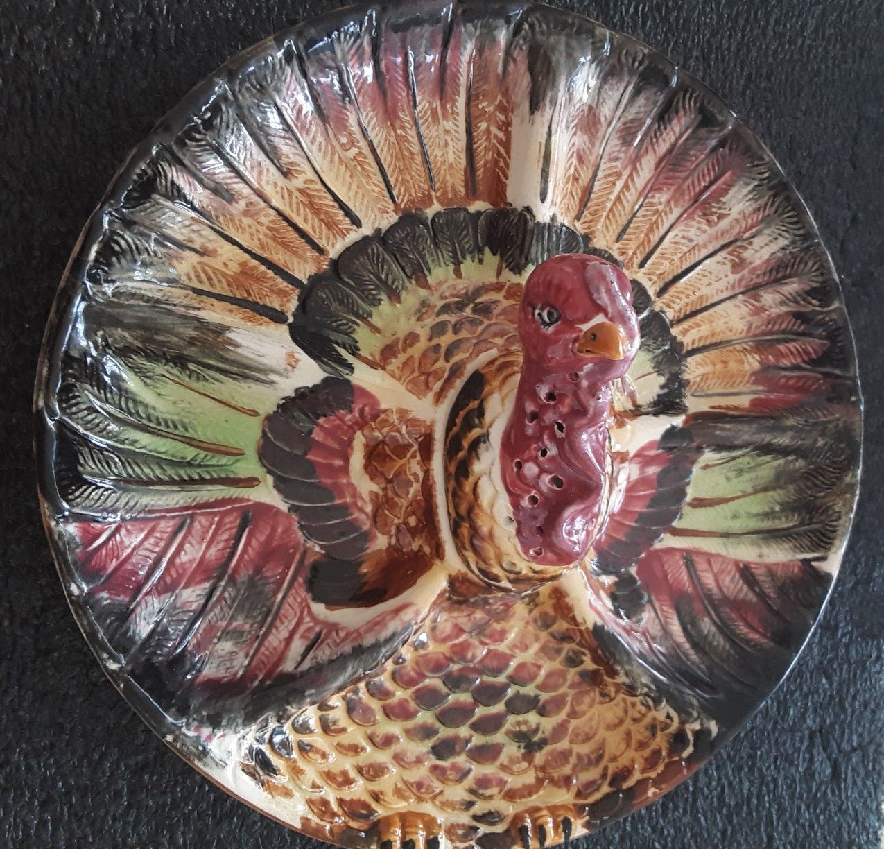 10" Thanksgiving 3D Turkey Serving Appetizers Bowl
