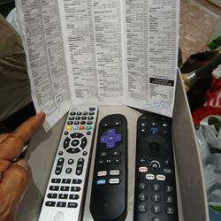 Brand-new TV Remotes with Codes List & Batteries Included.