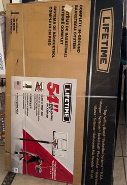 Lifetime 78888 In-Ground Power Lift Backboard Basketball System, 54-Inch
