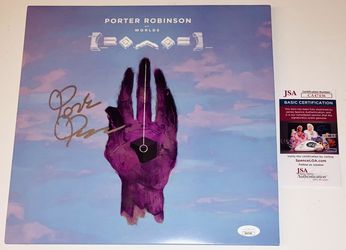 PORTER ROBINSON LEGENDARY DJ SIGNED AUTOGRAPHED WORLDS VINYL ALBUM JSA COA RARE!