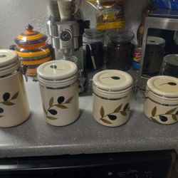 4 Piece Ceramic Canisters