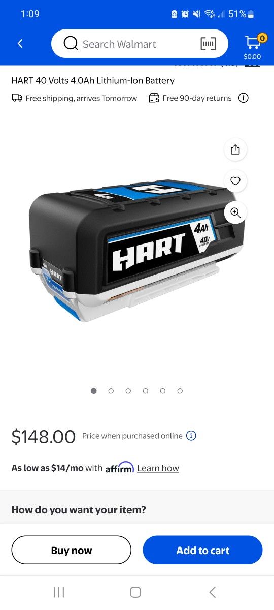 Hart 40v Battery 