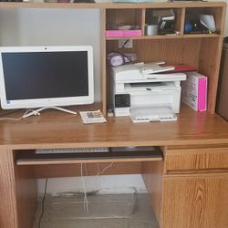Desk With Hutch And Side Bookcase