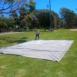 huge vinyl tarp. 