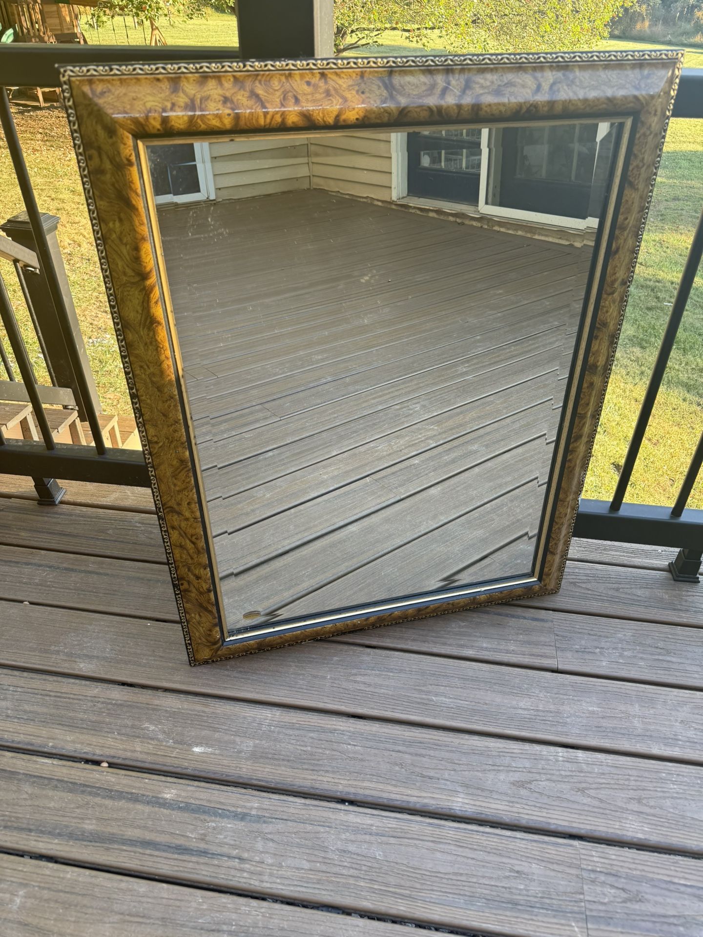 Large Vintage “Made in Italy” Wall Mirror – Heavy, Elegant Frame