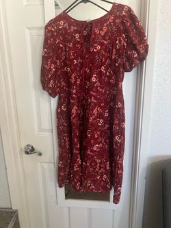 Burgundy Floral Old Navy Dress