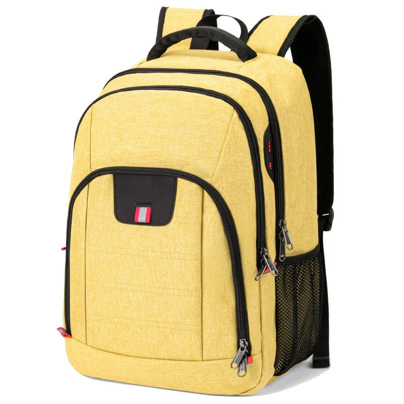 Travel Laptop Backpack, 15.6 Inch Work Backpack with Laptop Compartment, Airline Approved Computer Backpack with USB Slit for Men and Women - Yellow