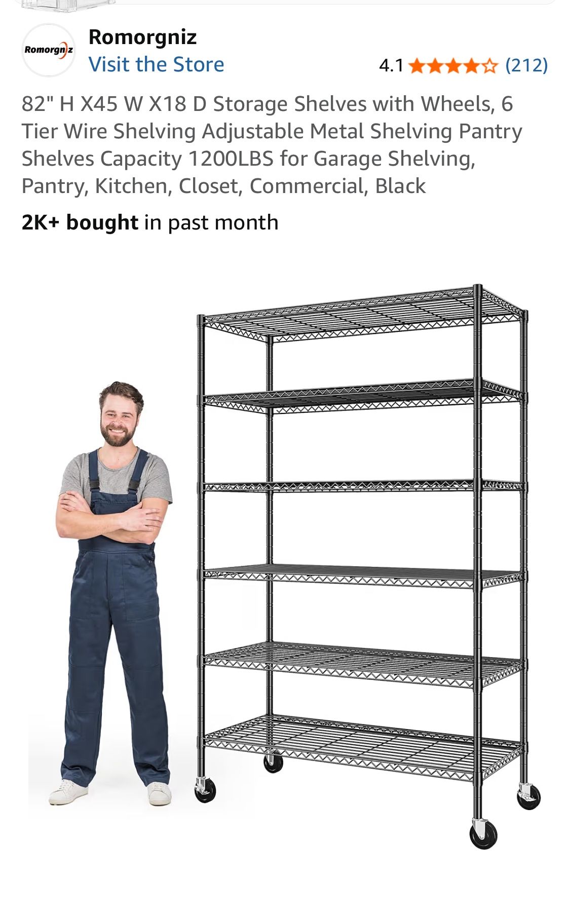 Large Metal Silver Metal Shelf With Wheels