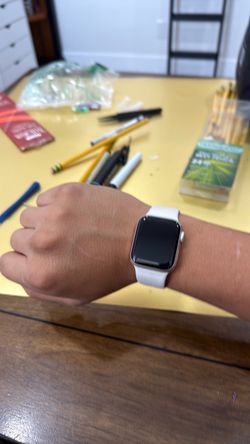 Apple Watch with White Sport Band