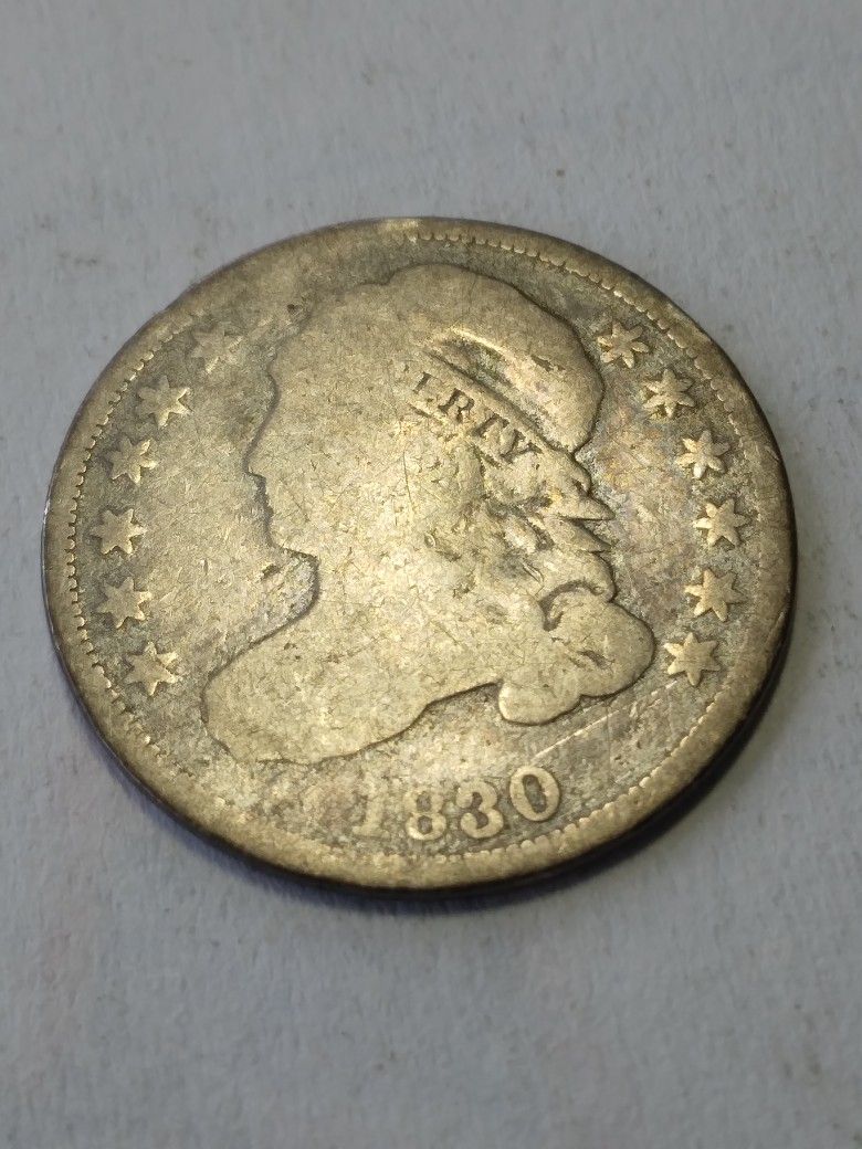 1830 AG DRAPED BUST DIME