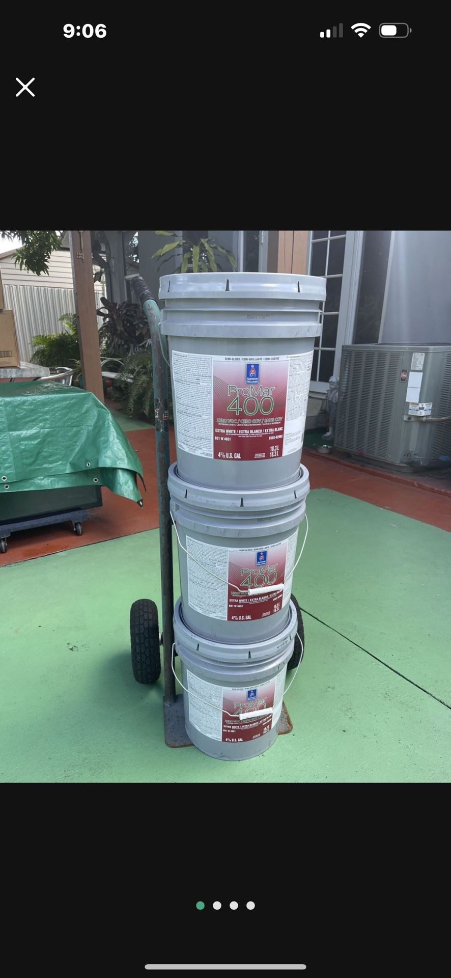 5 Gallon Sherwin Williams Promar 400 Semi Gloss Interior Ultra White Paint One-Coat Paint