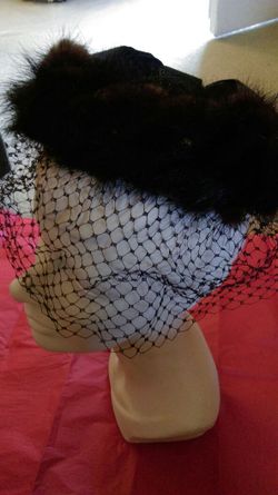 Vintage brown mink hat