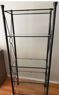 Shelf stand, color is forest green.