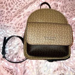 New Tan Brown Guess Purse Handbag Backpack Bag Mocha Maxina SV914430