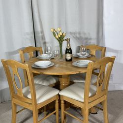 Drop Leaf Soace Saver Kitchen Table with 4 Chairs