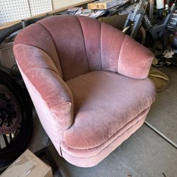 Velvet Swivel vintage charles schneider chair
